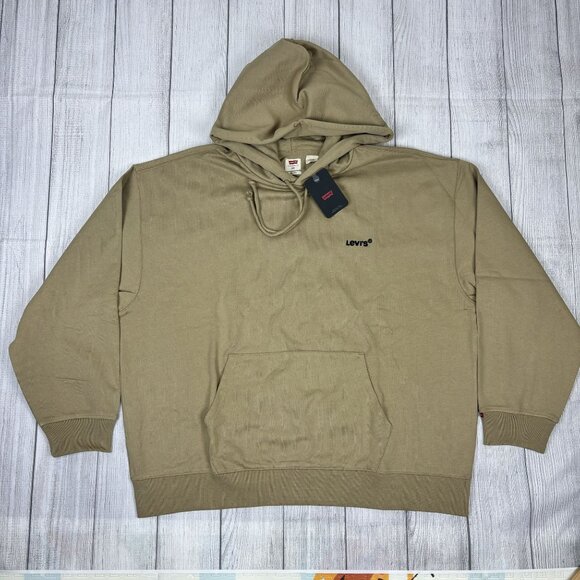 Levis Mens Hoodie XXL Relaxed Fit Tan Sweatshirt NWT. - Picture 9 of 14